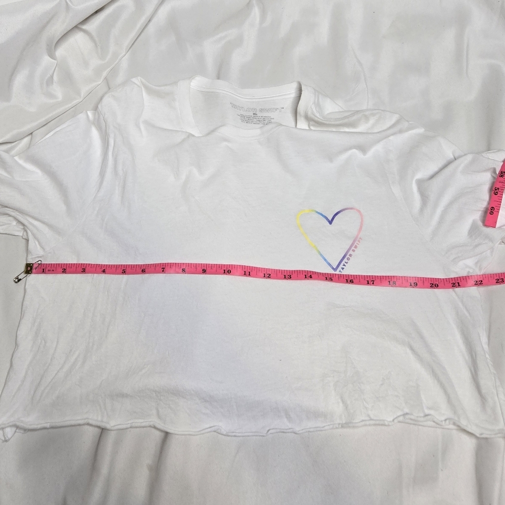 Taylor Swift Calm Down White Long Sleeve Lover Crop Top Xl View 6